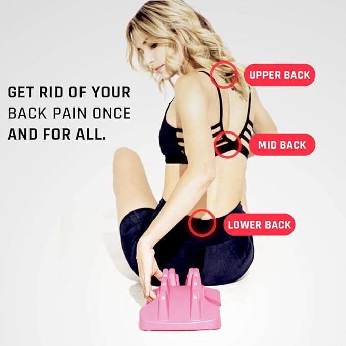 PSO-BACK Muscle Release Tool and Back Massager, Deep Tissue Massage Tool, Pink