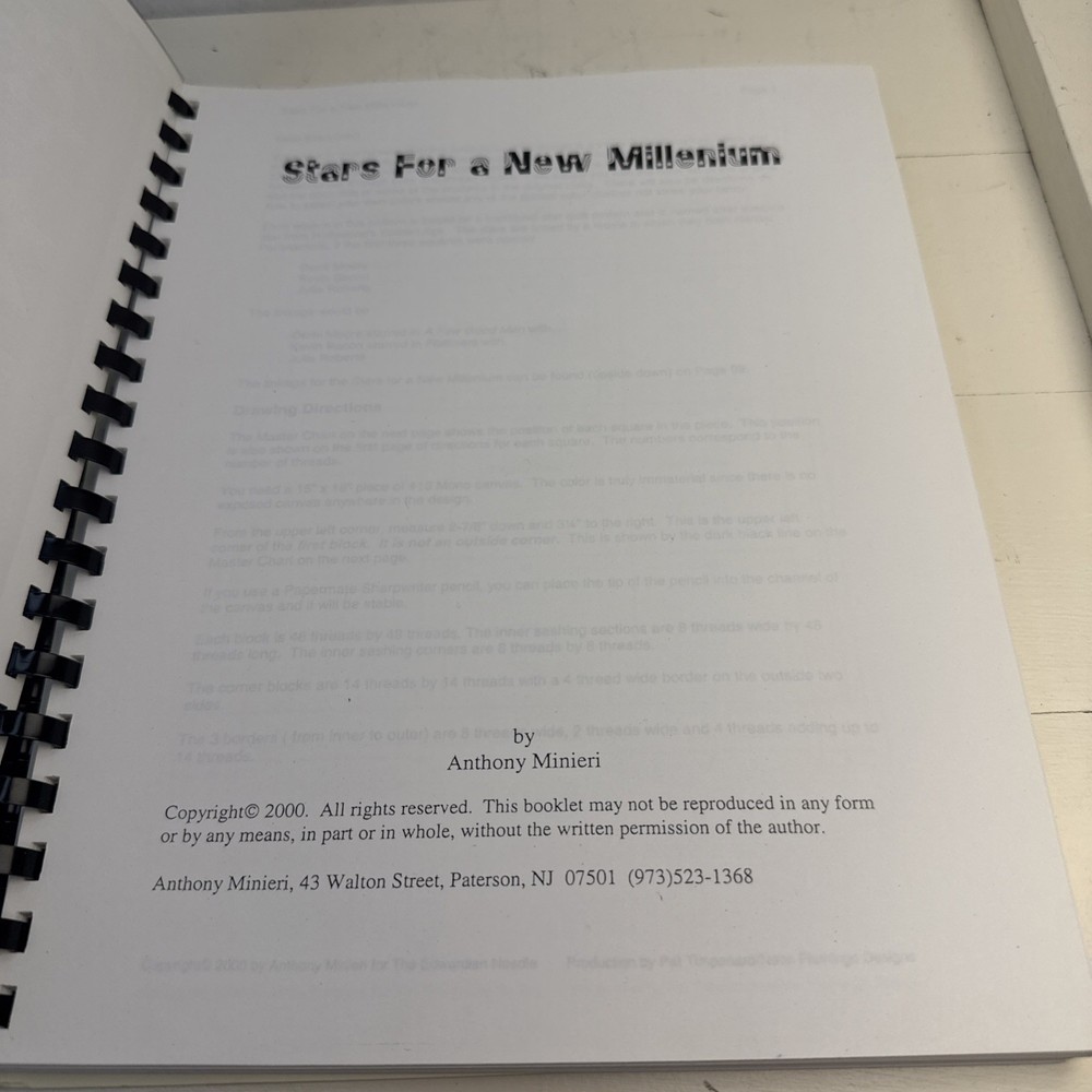 Anthony Minieri Stars For a New Millenium counted needlepoint/canvas pattern