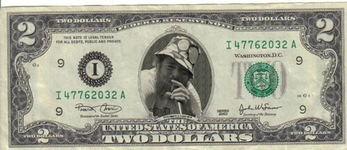 Post Malone  $2 Dollar bill Mint real #2 Bucket Hat