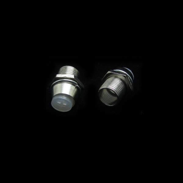 10 x 3mm Round LED Light Holder Copper Metal Bezel Panel Display Silver Base