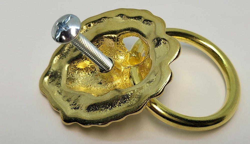 Solid brass Duncan Phyfe style Lion Head knocker ring Pull Early American SINGLE