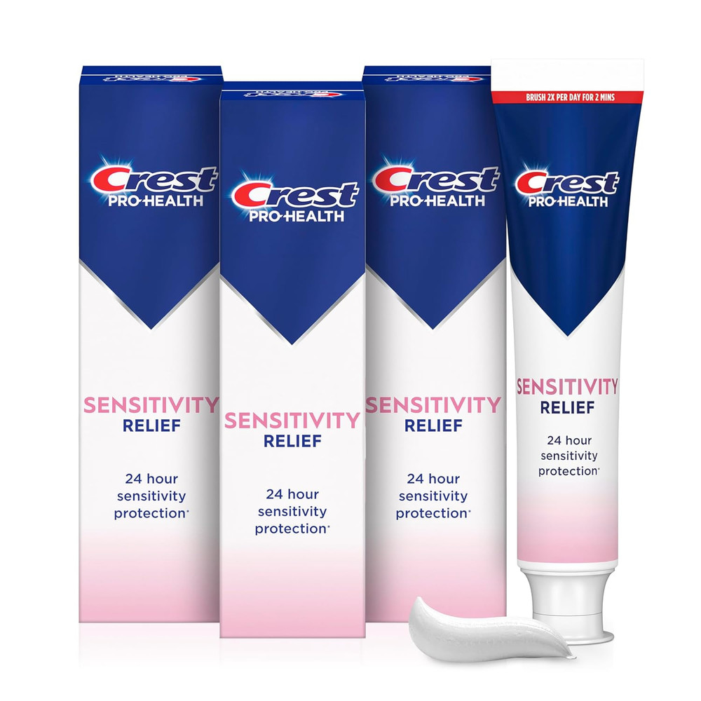 Sensitivity Toothpaste 4.8 Oz (3 Pack), Relieves Sensitivity, Strengthens Gum...