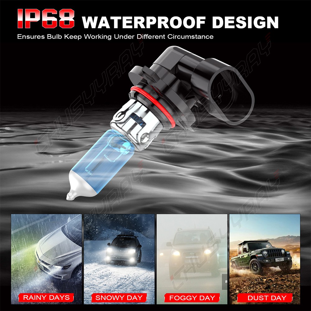 9005 Halogen Headlight Super Bright Bulbs Kit White 6000K High Beam NEW 2PCS