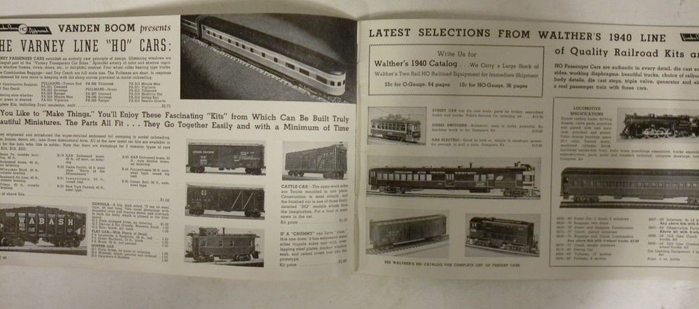 Vanden Boom Mini-Train 1940 Catalog