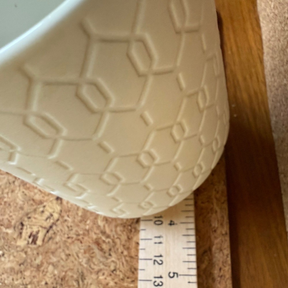 CB2 White Textured Ceramic Planter Pot – Modern Minimalist 5"