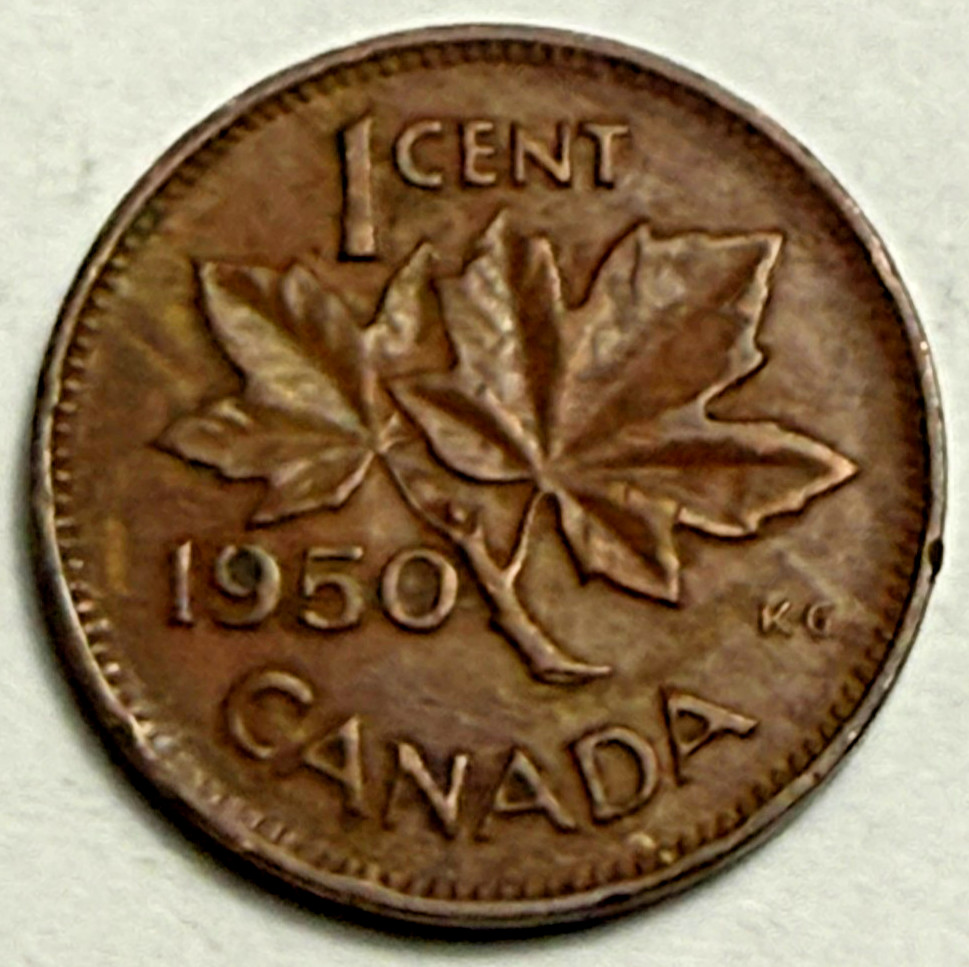 1950 Canada One Cent 1 penny