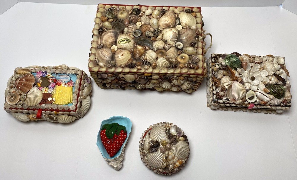 4 Handmade Seashell Boxes