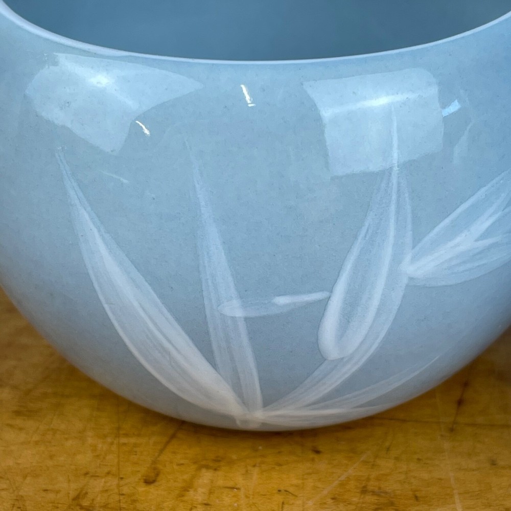 Vintage MCM Winfield Blue Pacific Creamer Open Sugar Bowl Set Bamboo Pattern