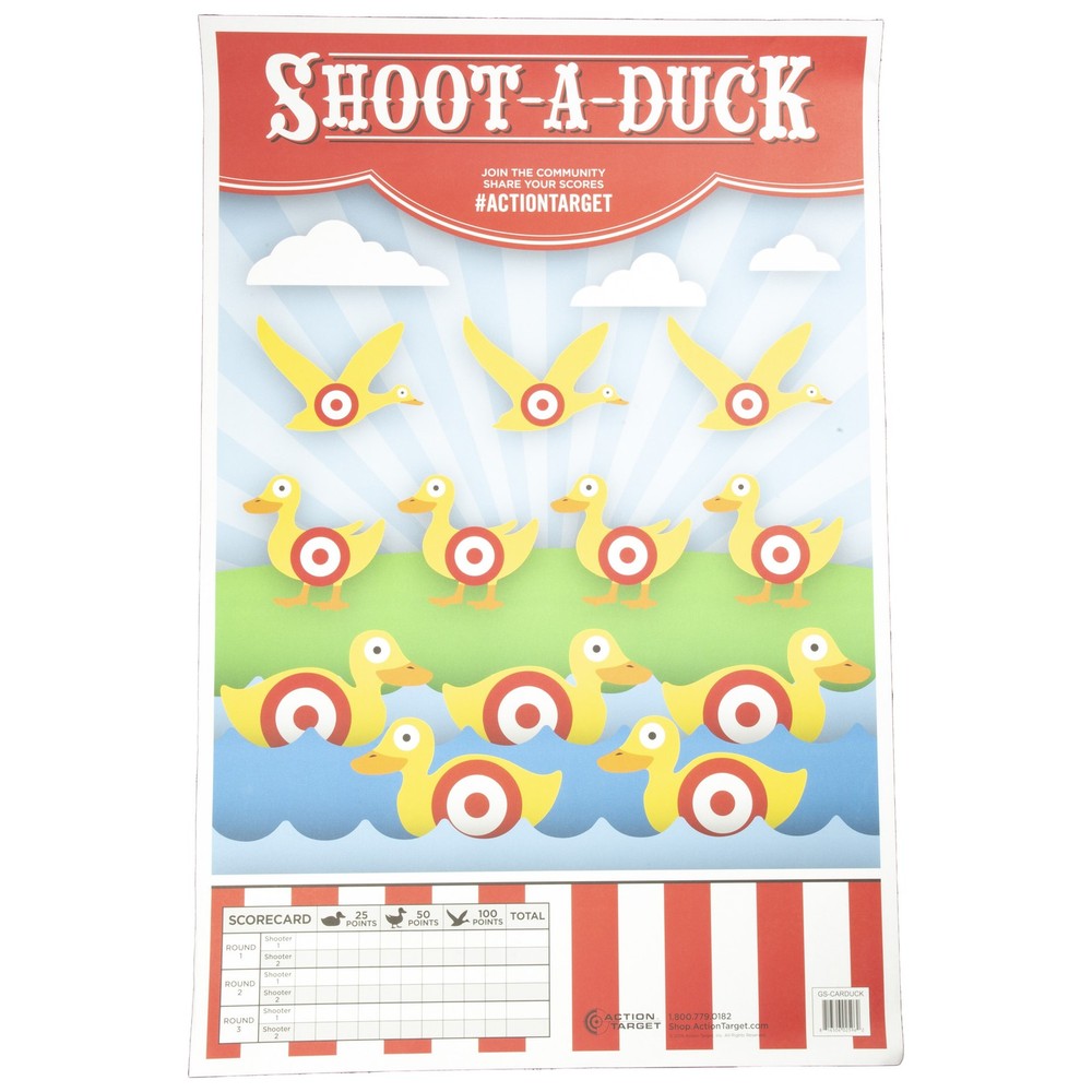 Action Target Arcade Classic Shooting Target Multi Color 23x35 100 Pack
