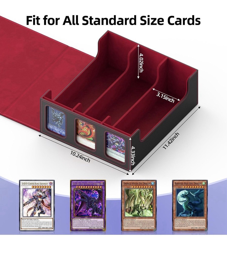 TopMade Card Deck Box with Commander Display, Trading Card Storage Box 2400+