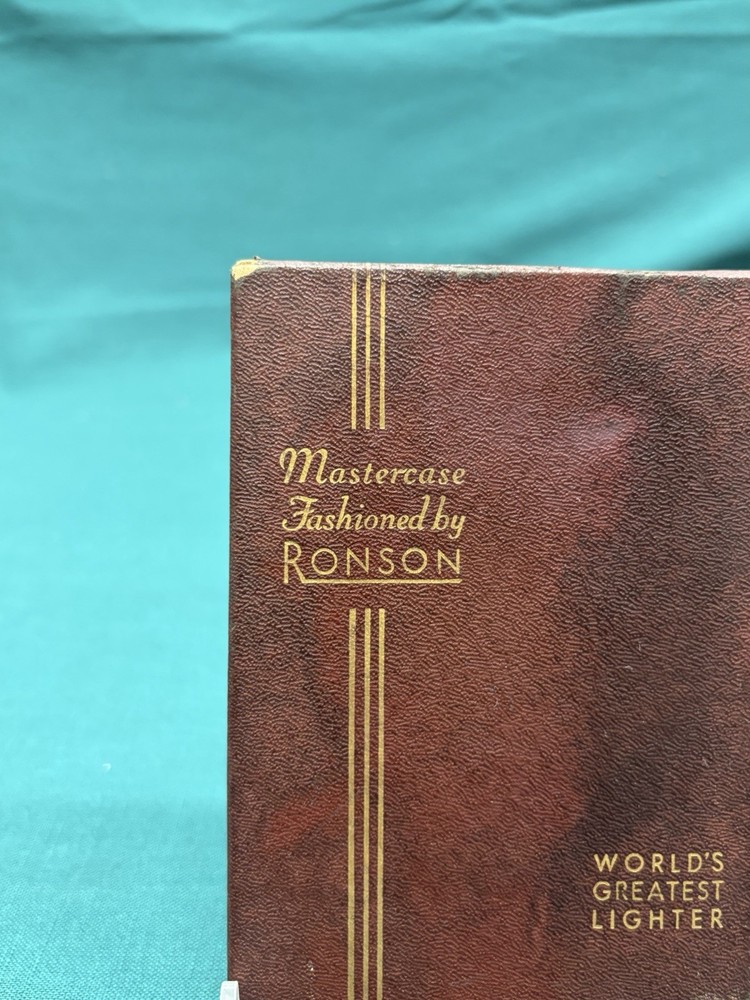 Vintage Art Deco Ronson Mastercase Lighter and Cigarette Case in Original Box