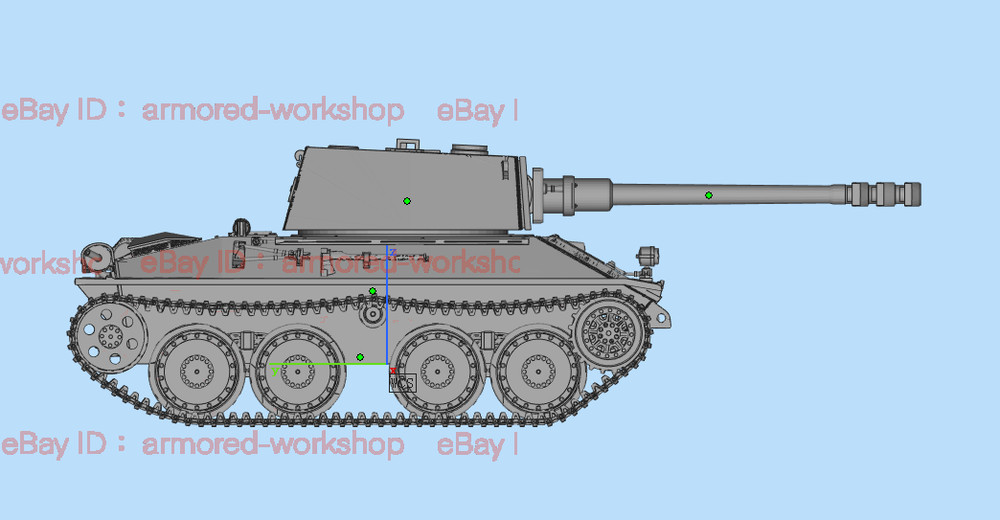 3D Printed 1/72 D Series 38D Light tank Unpainted