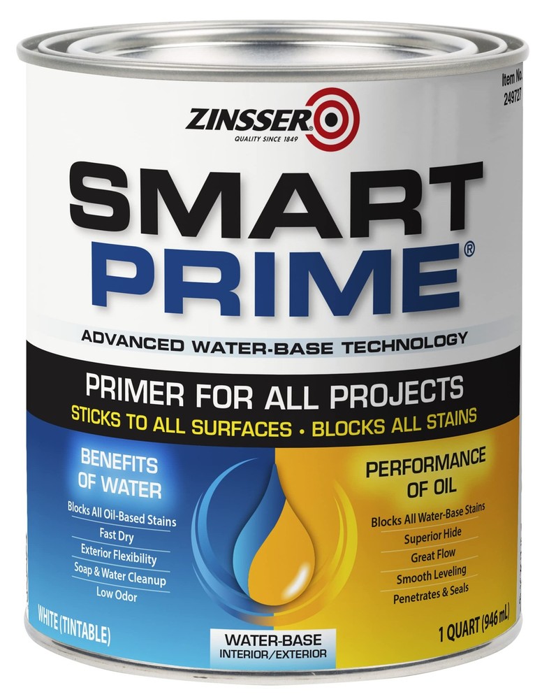 qt 249727 White , Smart Water-Based Interior/Exterior Primer/Sealer
