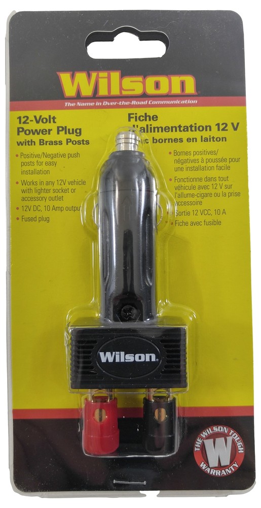 Wilson Antennas 30512VPP Cigarette Lighter 12V Power Plug with 2 Binding Posts