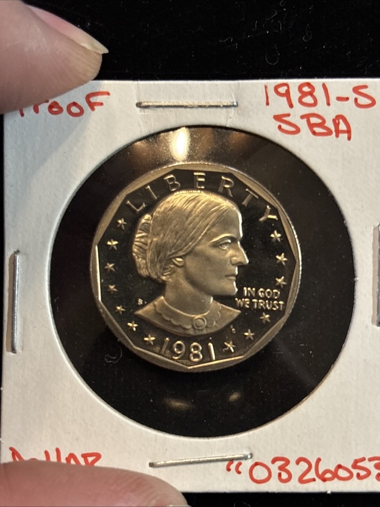 1981 S Susan B Anthony Dollar Proof “0326053” SBA $1
