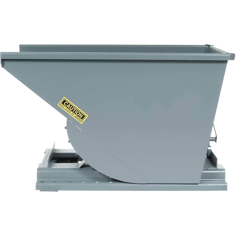 2 Cu Yd Gray Medium Duty Self Dumping Forklift Hopper