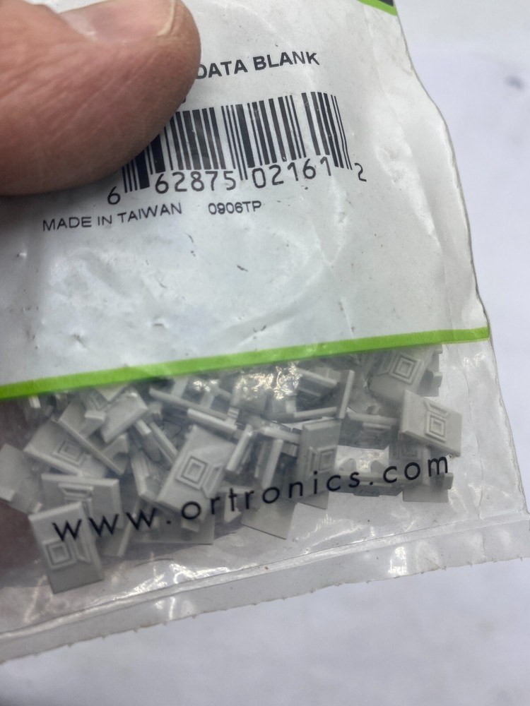 ORTRONICS OR-40328200 JACK, DATA BLANK, GREY QTY:100🔔