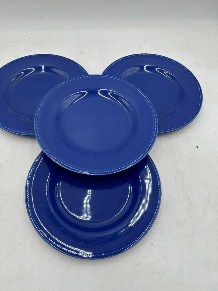 4)  PRIMAGERA   SALAD PLATES     PMZ7   DARK BLUE