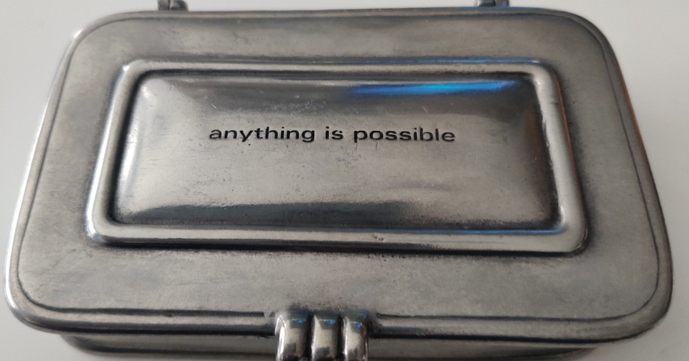 'anything is possible Pewter Keepsake Box Handmade In Thailand