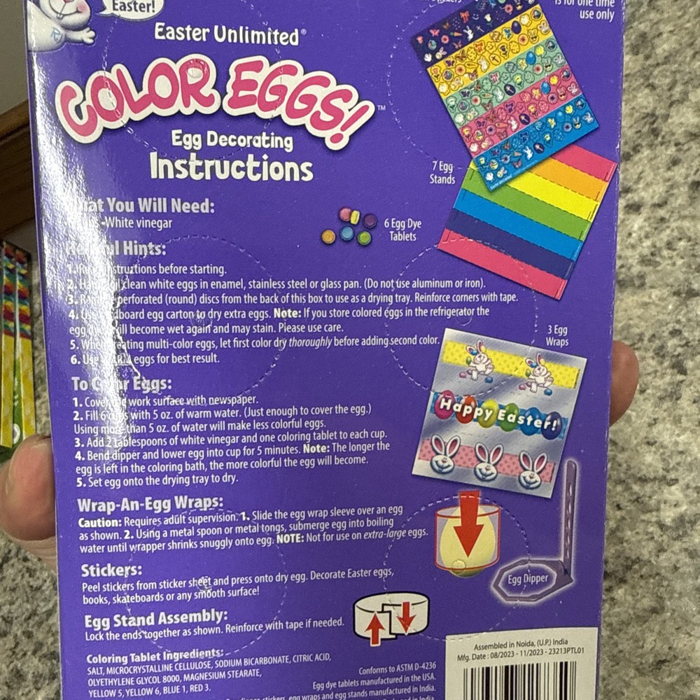 10 Pks Rj Rabbit Color Egg Egg Decorating Kit