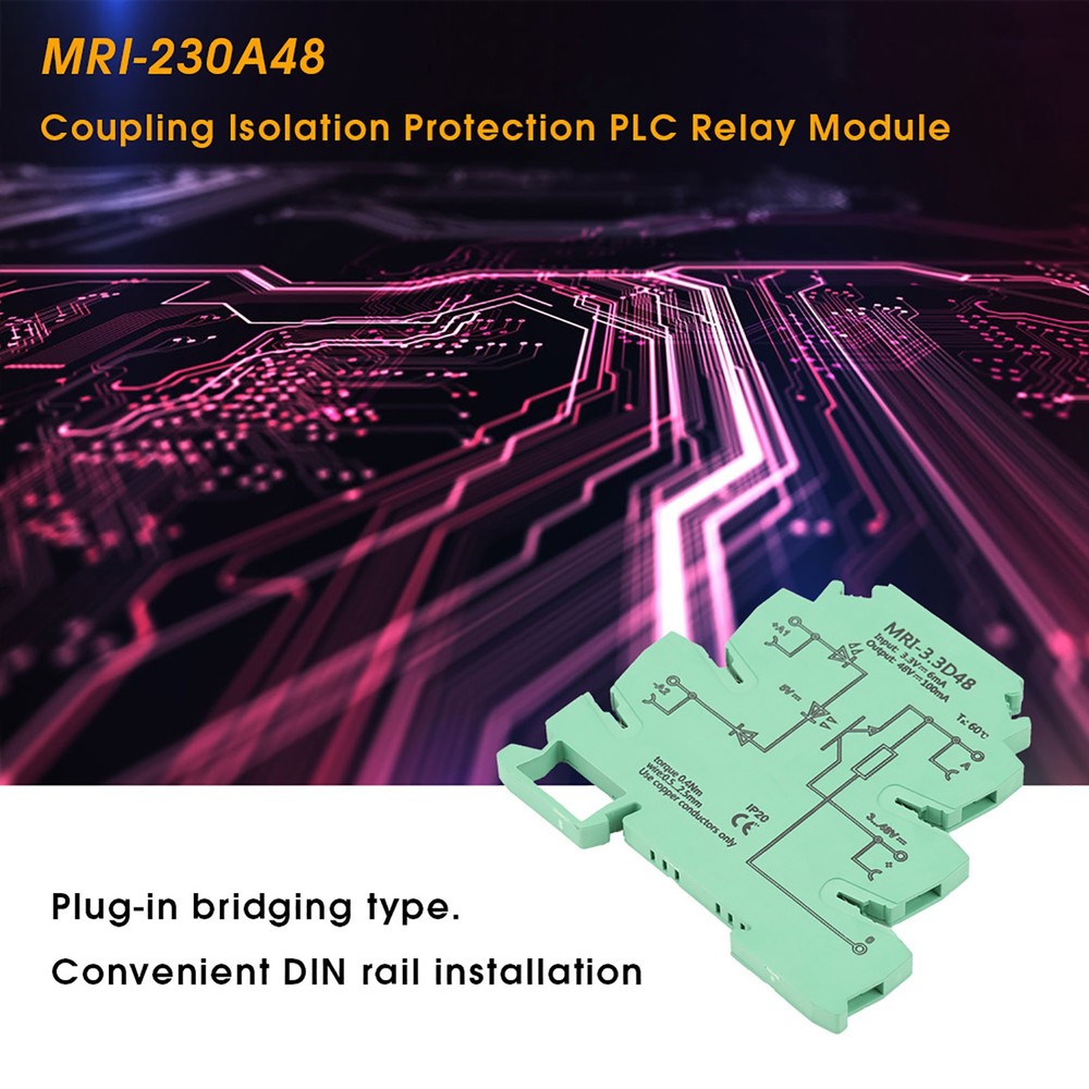 MRI-3.3D48 DC Photoelectrical Coupler Isolating PLC Relay Module Input New