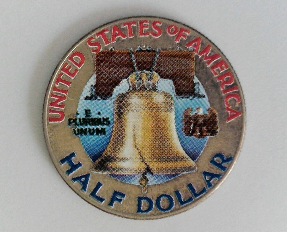 Colorized 1963 Franklin Half Dollar - 90% Silver Coin