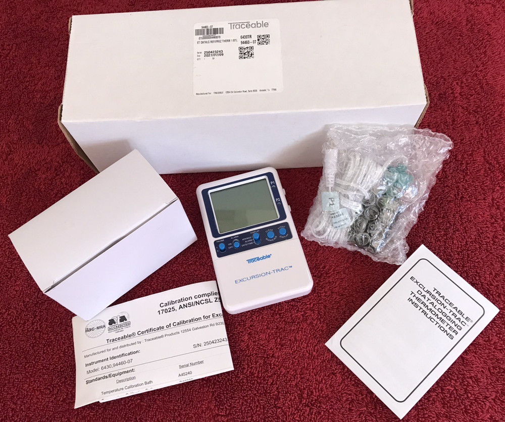 Traceable Excursion-Trac Data Logging Thermometer 6430 with Bottle Probe NEW