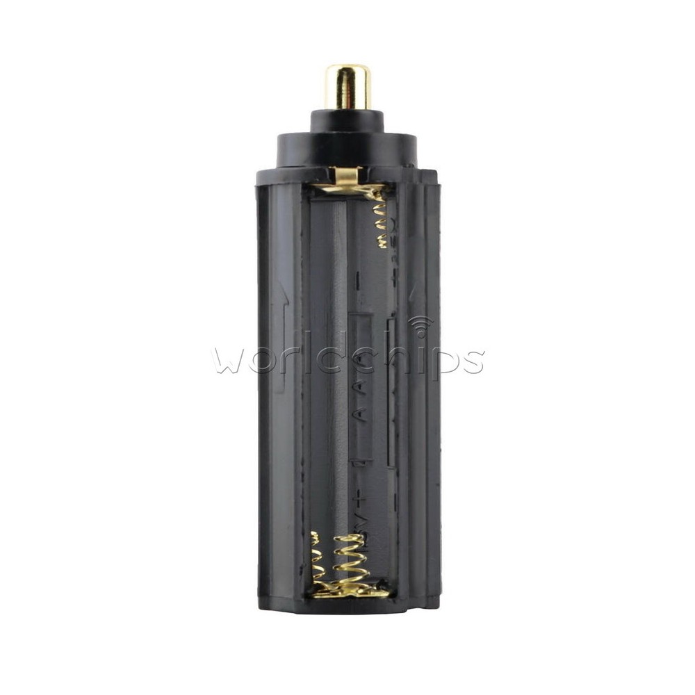 2PCS Cylindrical Black Plastic Battery Holder for 3 AAA Battery Flashlight Torch