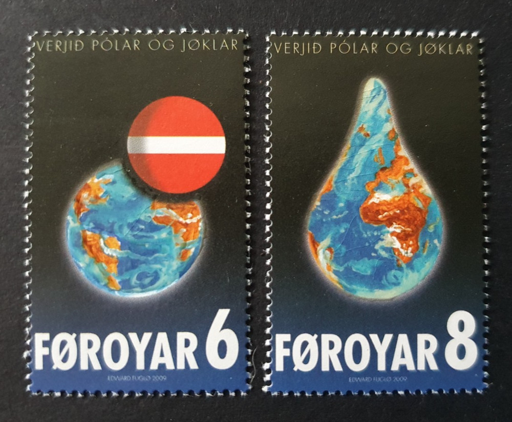 2009 FAROE ISLANDS FOROYAR DENMARK GLOBAL WARMING VF MNH