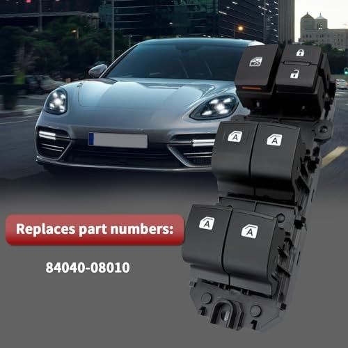 Power Window Switch Set with Ice Blue Backlight for 2015-2020 Sienna - Auto