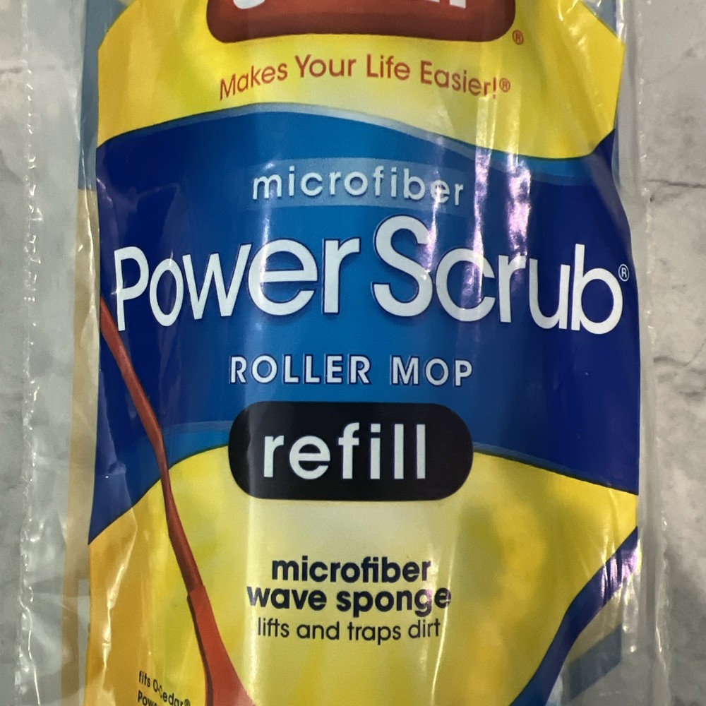 O Cedar Roller Mop Refill Microfiber Wave Sponge Fits Power Scrub Roller Mop NEW