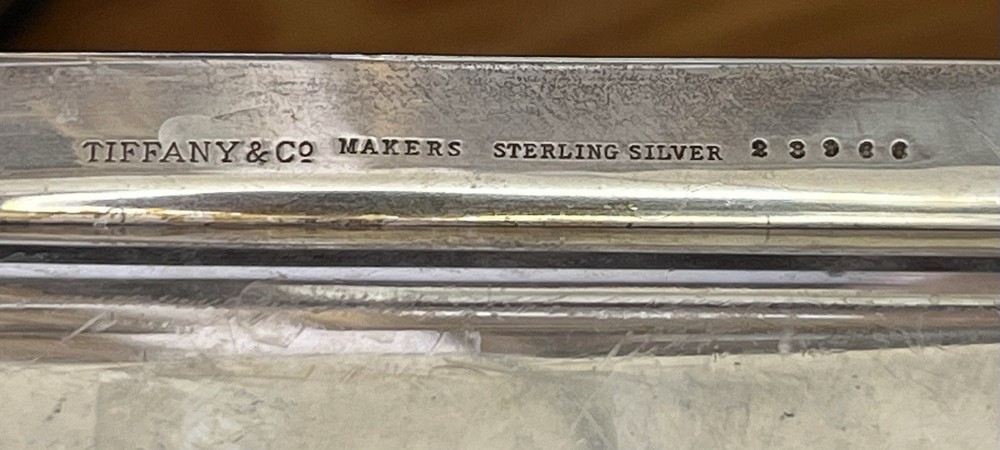 TIFFANY & CO STERLING SILVER RECTANGULAR TRAY CIRCA 1955