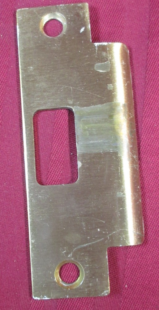 SCHLAGE SATIN BRONZE BOLT LATCH STRIKE PLATE SQUARE LOCK JAMB