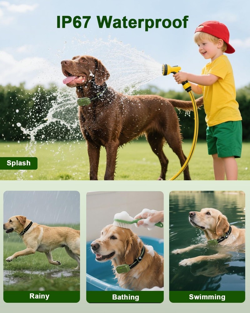 Waterproof Dog Training Collar with Remote Control, Vibration Static Modes