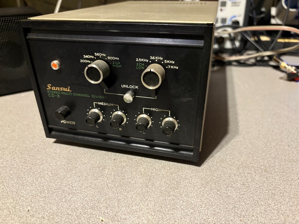 Working SANSUI CD5 CD-5 Electronic Crossover (3 way and 2 way)