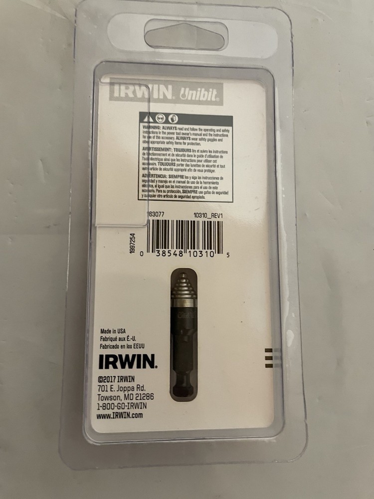 Irwin Unibit #10 (1/2”) Speed Point 10310