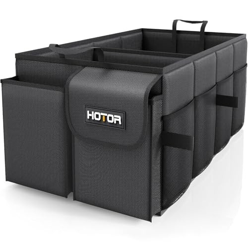 HOTOR Trunk Organizer - Car Organizer, Foldable Trunk organizer Medium Black