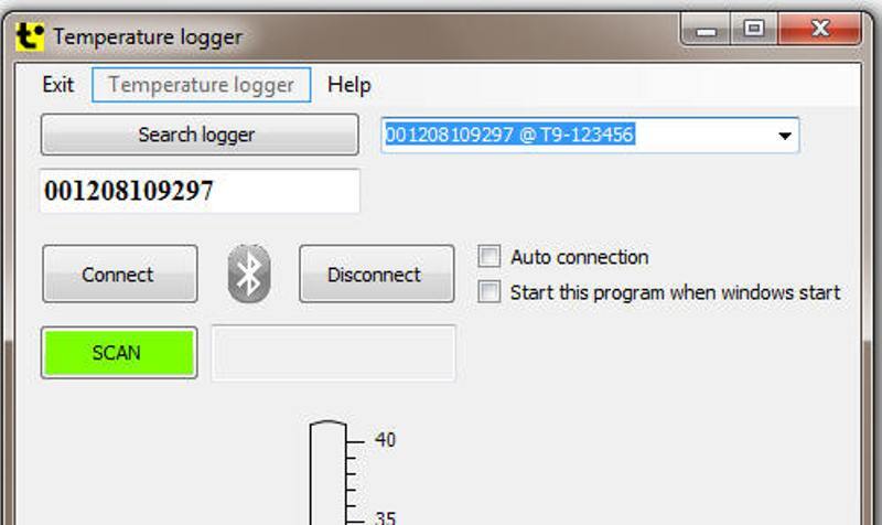Bluetooth temperature logger