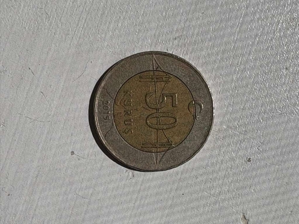 Coin, Turkey, 50 Kurus, 2015