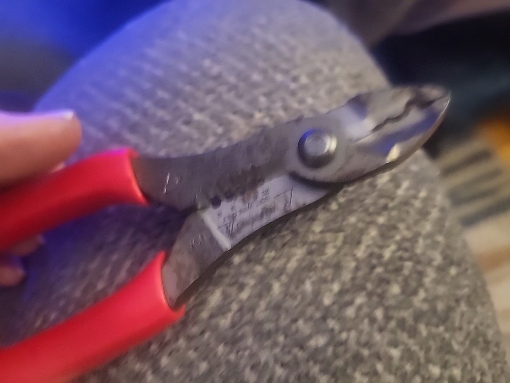 Snap-on Tools PWCS7ACF 7" long RED Wire Stripper Crimper Cutter