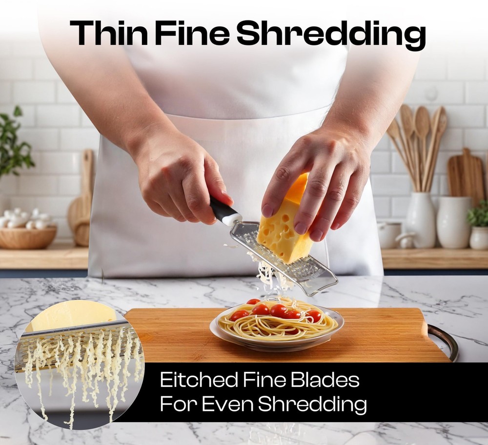 Handheld Cheese Grater & Shredder – Stainless Medium,