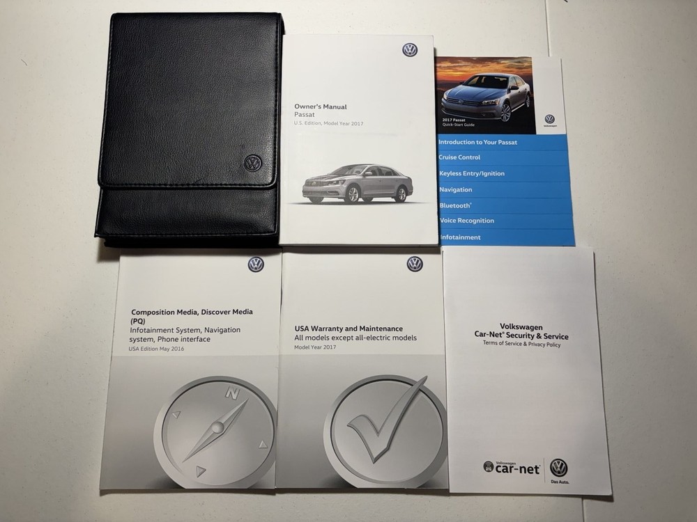 2017 Volkswagen Passat Owners Manual OEM Complete Set