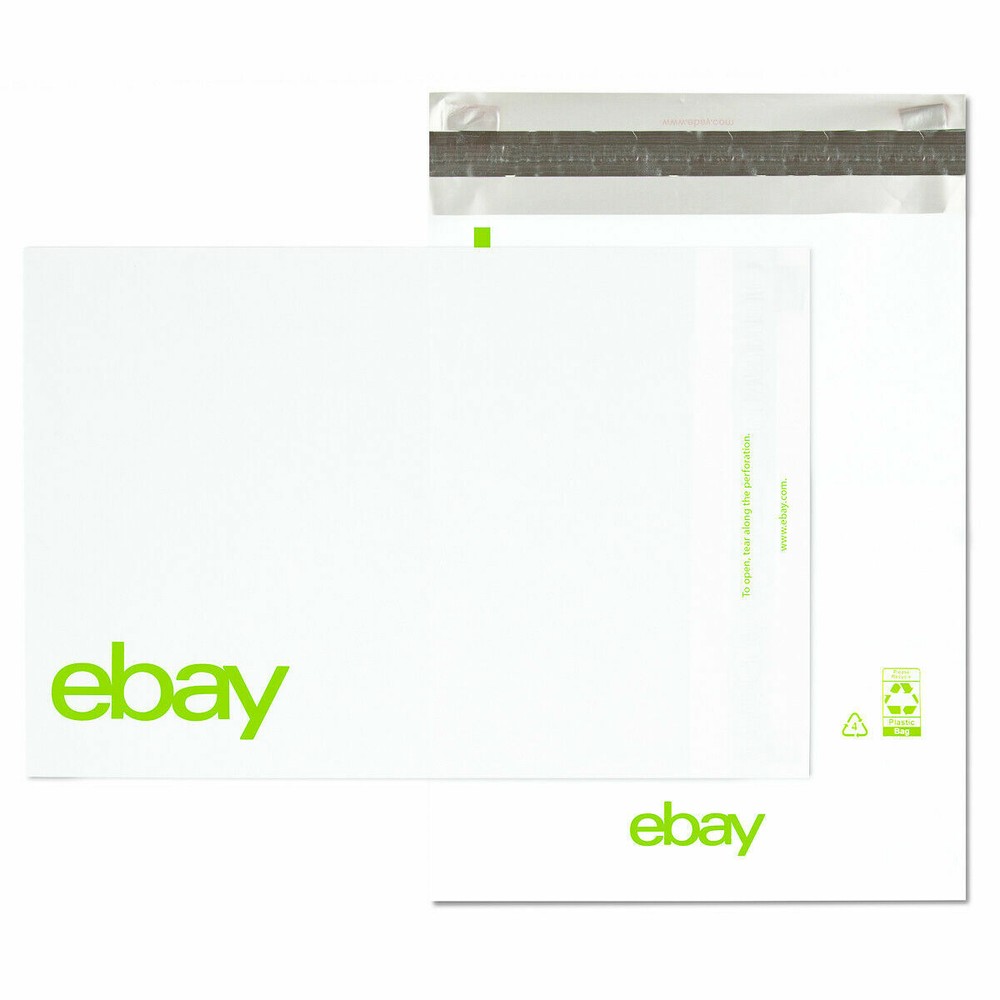 24 eBay-Branded Polymailer Red Green & Blue 10" x 12.5" (No Padding)