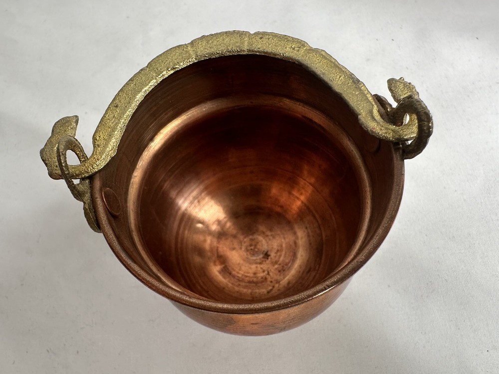 Fairy Garden Copper Kettle 3"