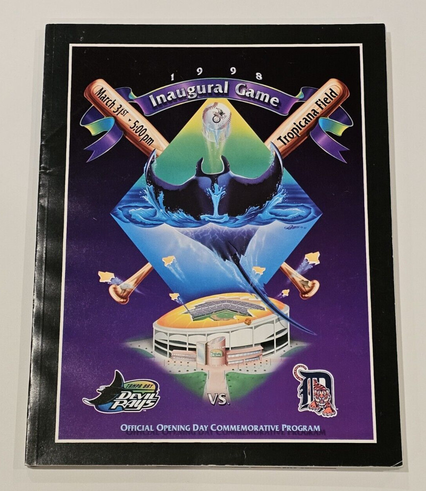 1998 TAMPA BAY DEVIL RAYS Inaugural Game March 3/31 Commemorative Program