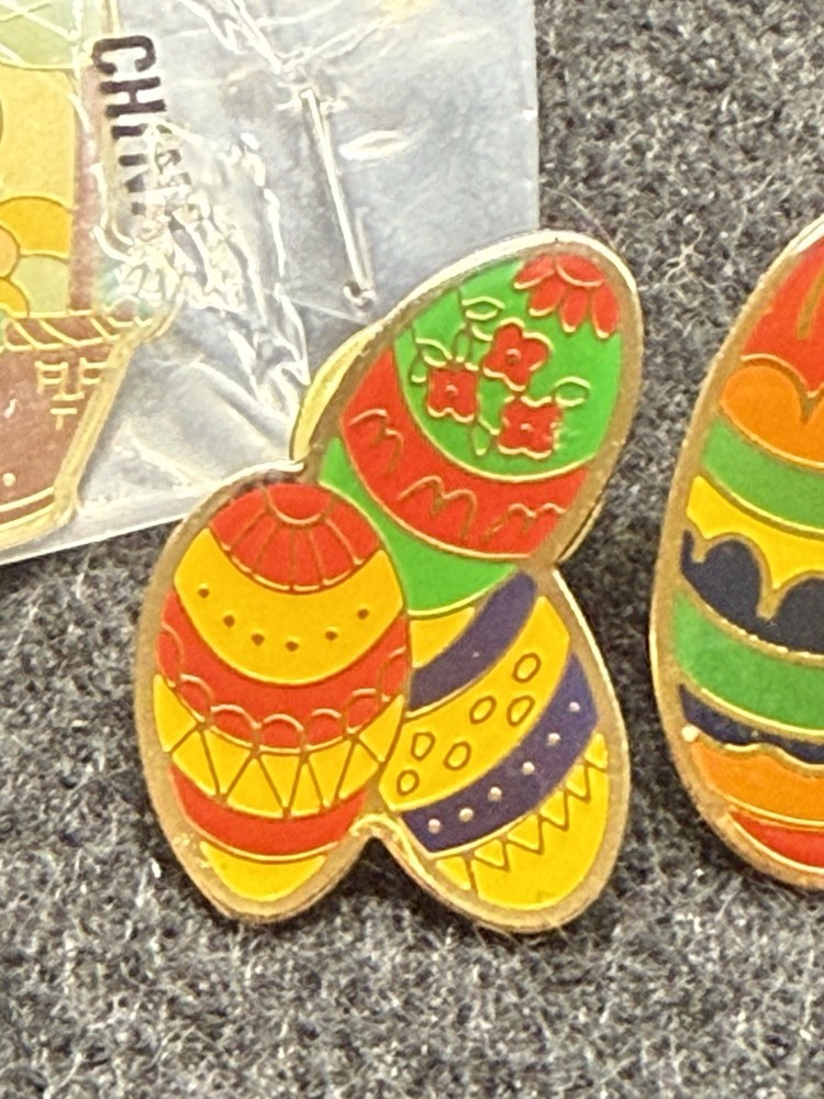 McDonalds Easter Eggs, Basket & Bunny Lapel Pins. Set Of Three