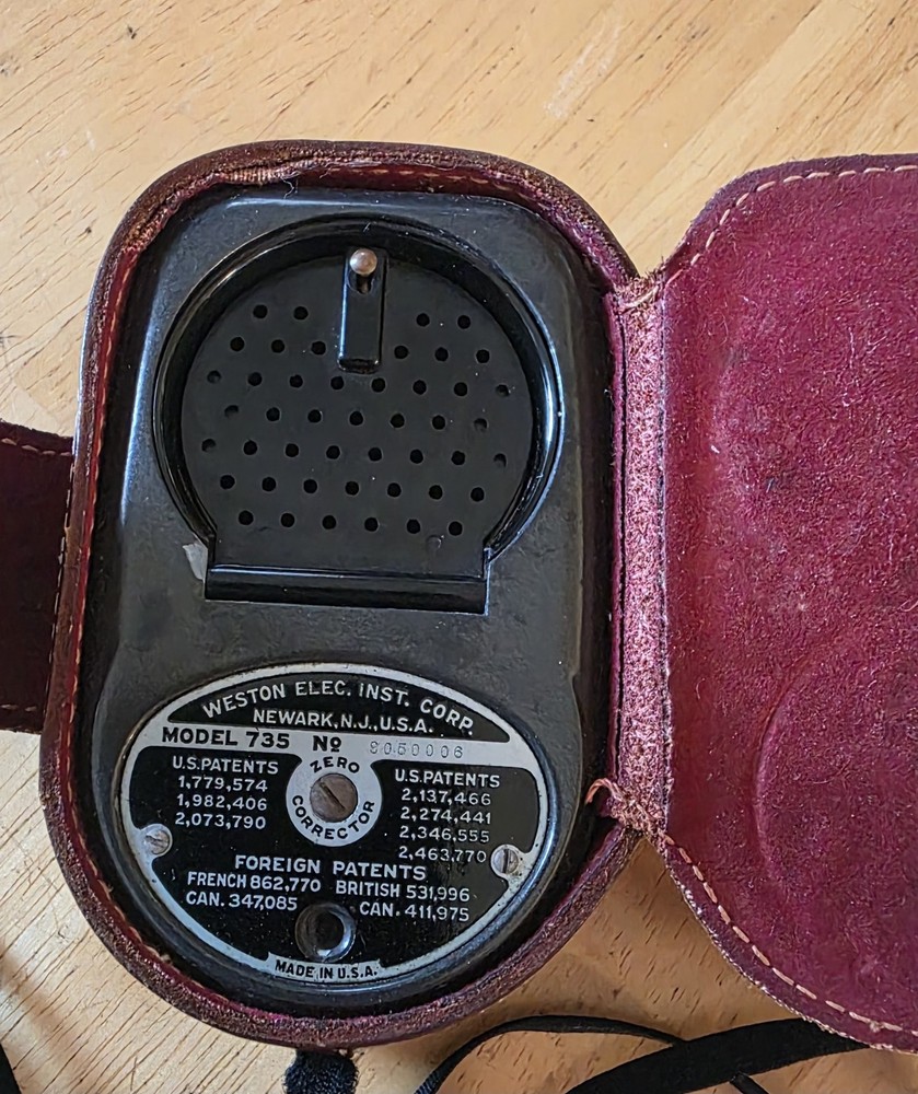 Weston Master II Universal Exposure Meter Model 735 With Fitted Leather Case