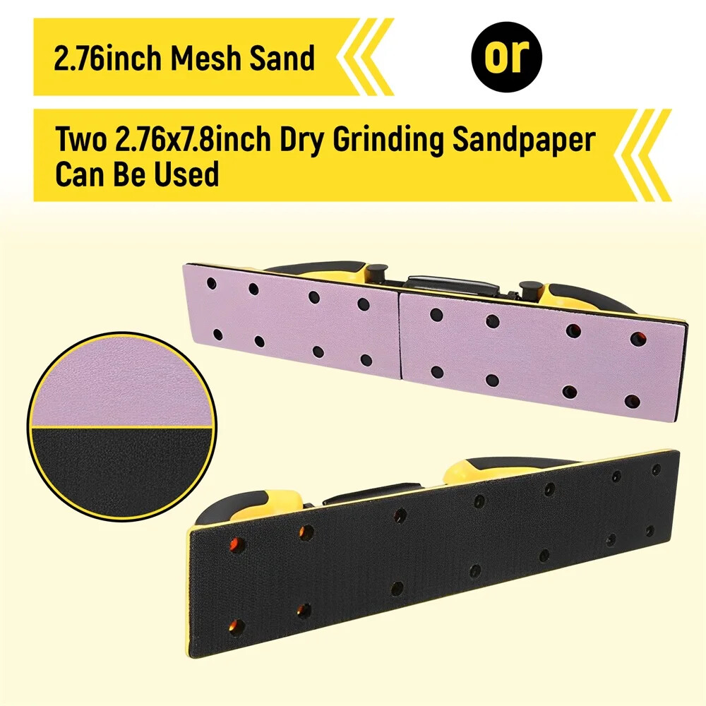 Dry Grinding Hand Push Board Car Putty Ash Hand Planer Rectangular Vacuum