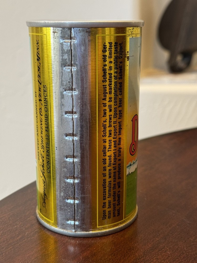 Schell's Deer Brand Export II - Empty Beer Can Bottom Opened - colorful clean
