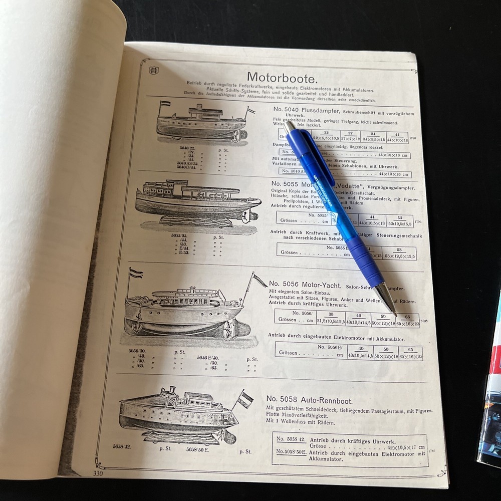 German MARKLIN Model Ships Catalog Copy